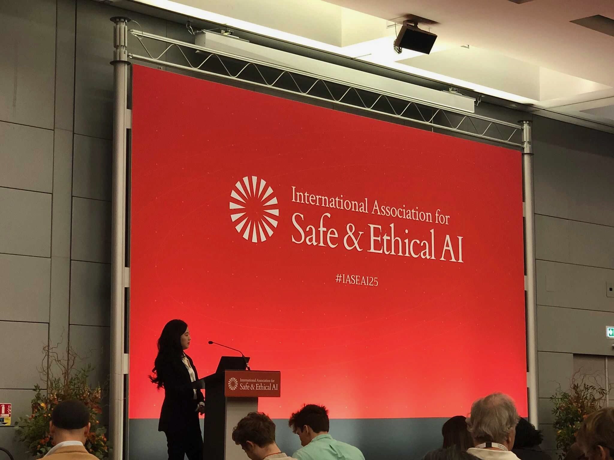 Inyoung Cheong at the February 2025 International Association for Safe & Ethical AI Conference in Paris, France.