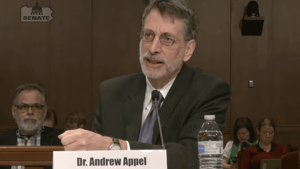 Professor Andrew Appel testifying in the US Senate