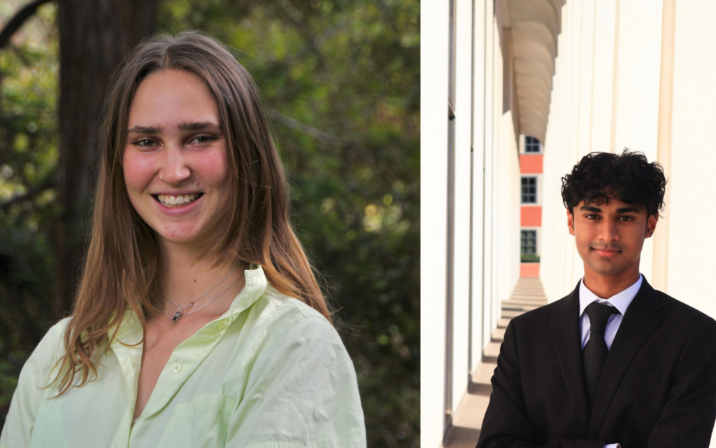 portraits of two people posing for a photo