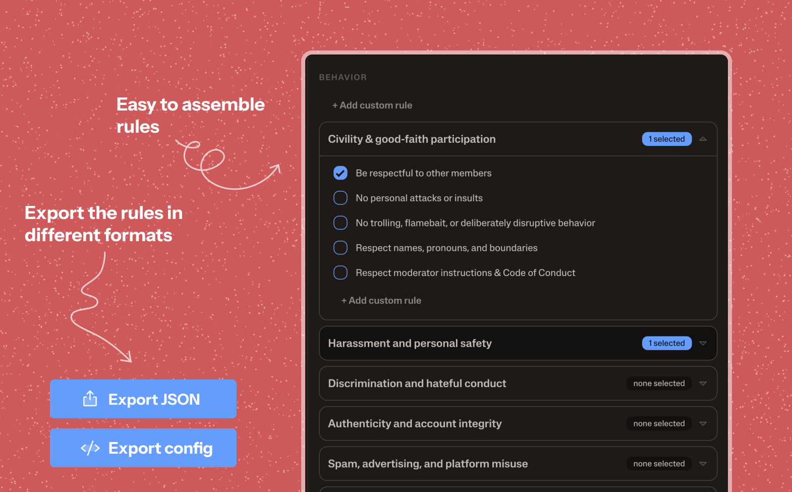 rules interface
